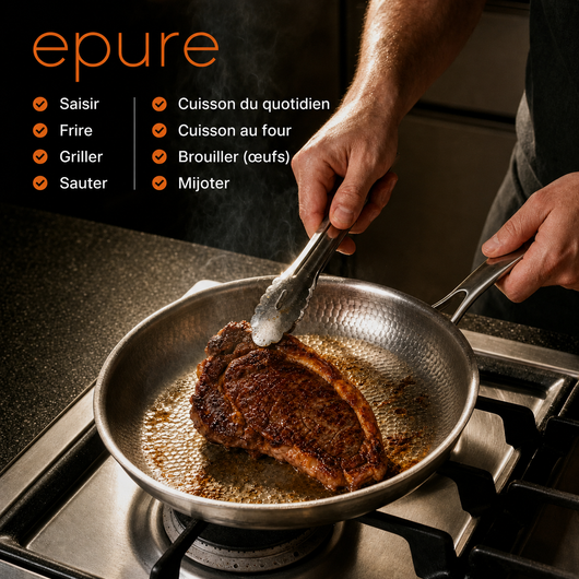 Poêle 100% Titane Pur – Pour Une Cuisine Plus Saine